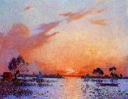 unknow artist Sunset in Briere II oil painting on canvas